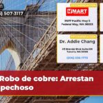 Robo de cobre Arrestan sospechoso