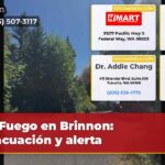 Fuego en Brinnon Evacuación y alerta