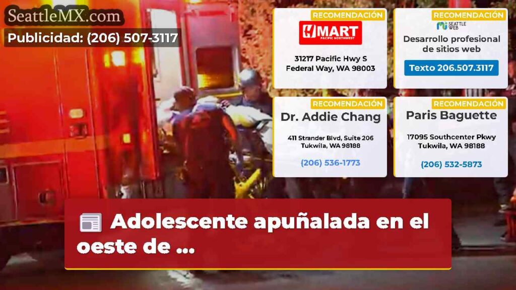 Adolescente apuñalada en el oeste de ...
