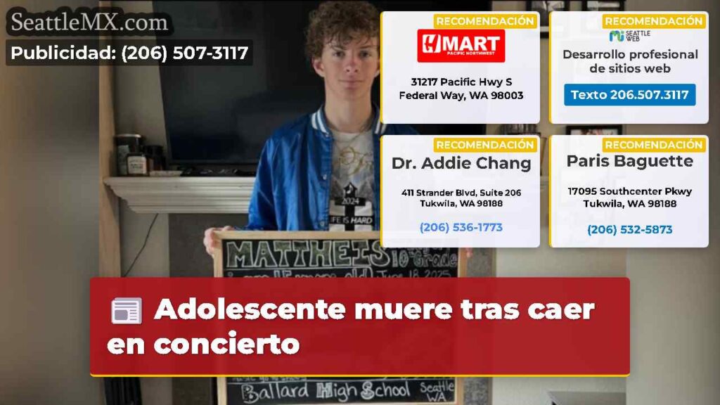 Adolescente muere tras caer en concierto