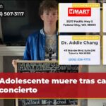 Adolescente muere tras caer en concierto
