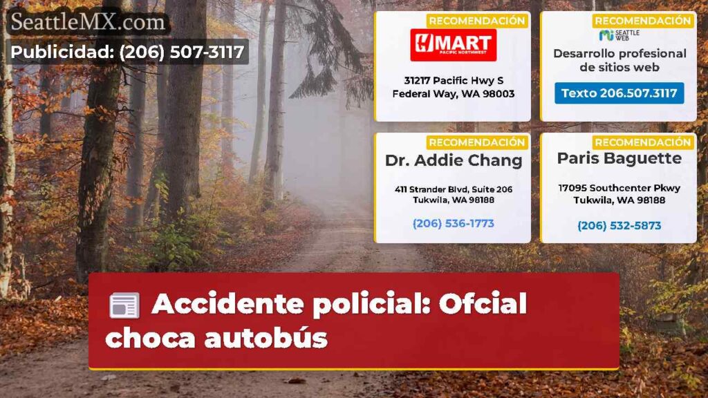 Accidente policial: Ofcial choca autobús