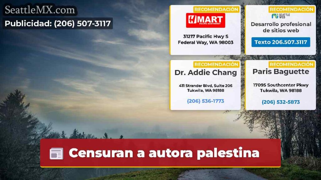 Censuran a autora palestina