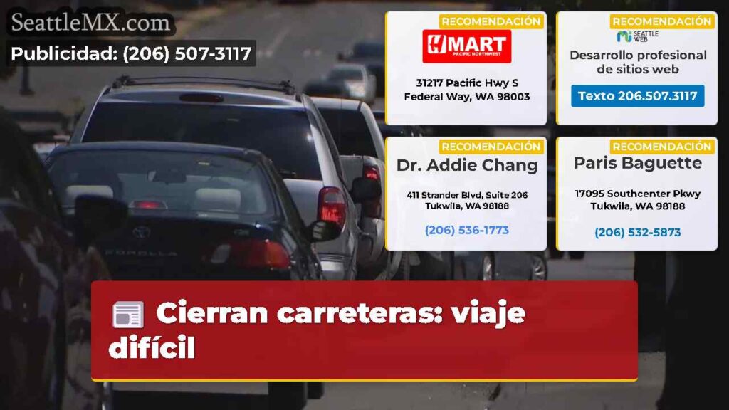 Cierran carreteras: viaje difícil