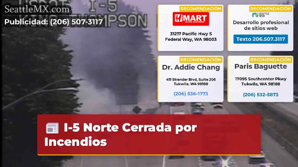 I-5 Norte Cerrada por Incendios