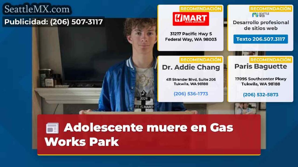 Adolescente muere en Gas Works Park
