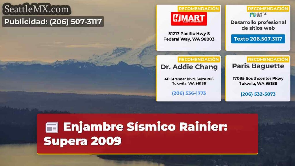 Enjambre Sísmico Rainier: Supera 2009