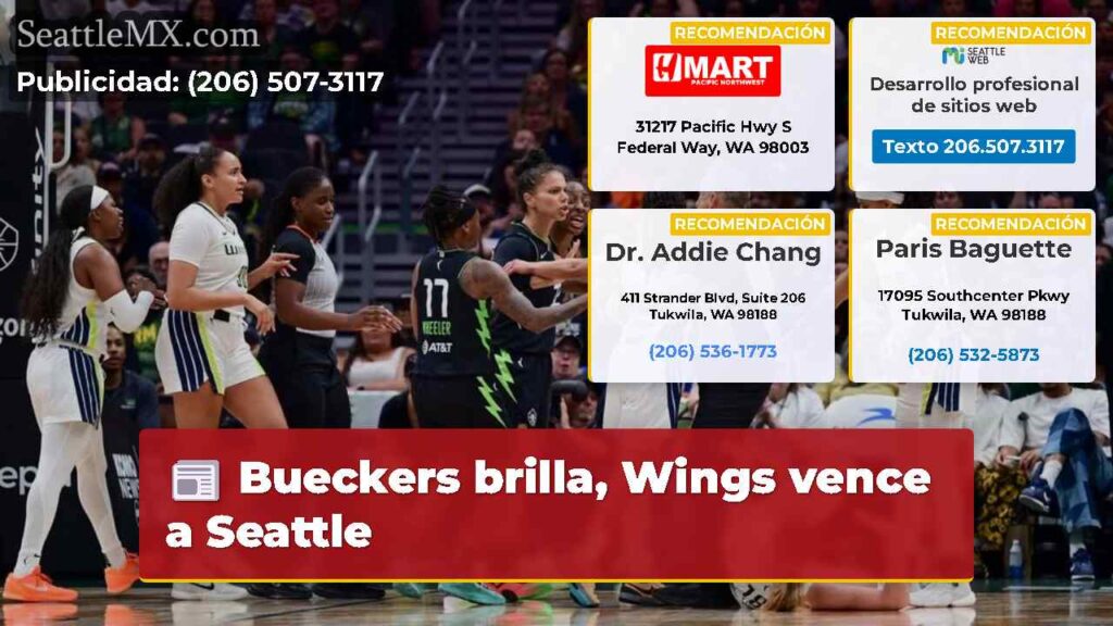 Bueckers brilla, Wings vence a Seattle