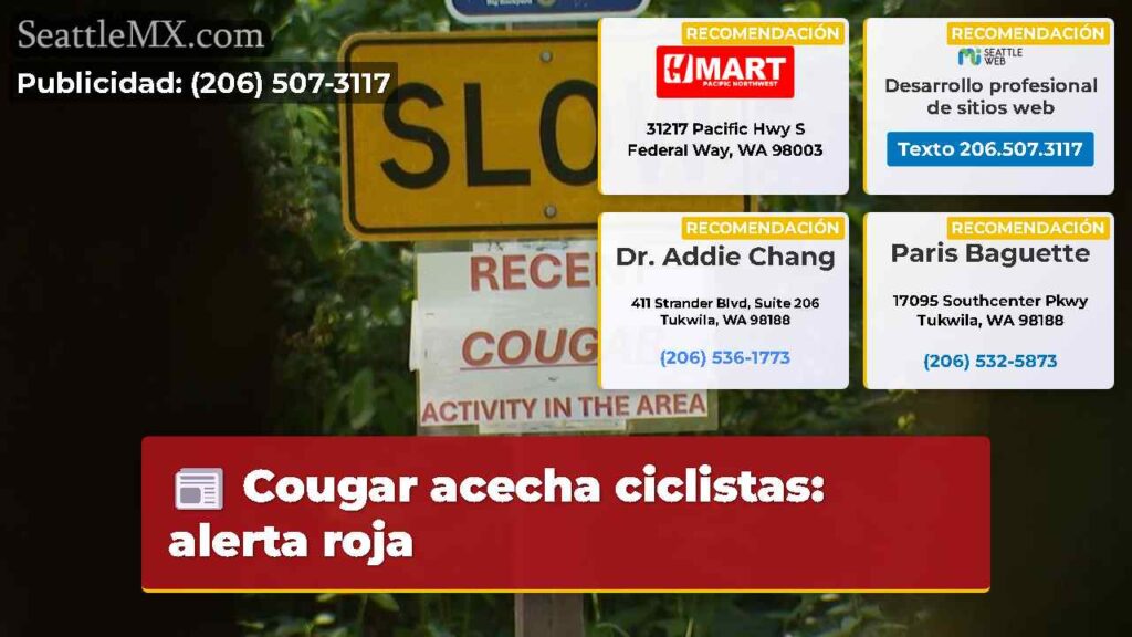 Cougar acecha ciclistas: alerta roja