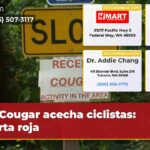 Cougar acecha ciclistas alerta roja