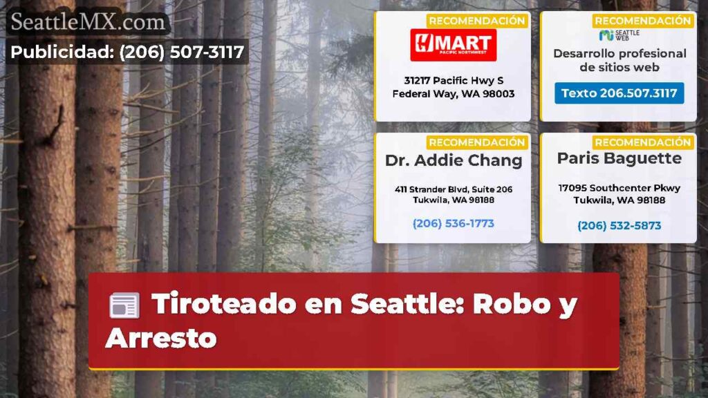 Tiroteado en Seattle: Robo y Arresto