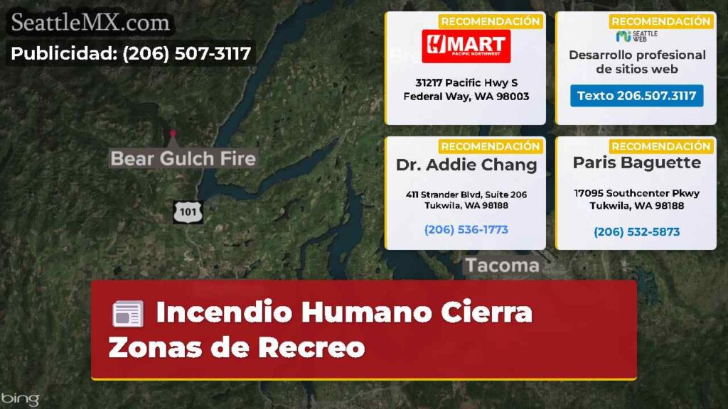 Incendio Humano Cierra Zonas de Recreo