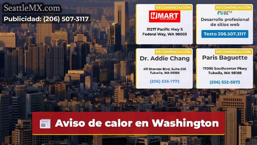 Aviso de calor en Washington
