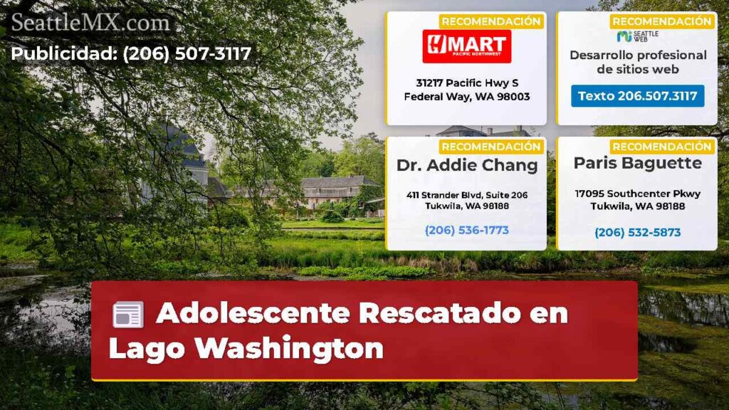 Adolescente Rescatado en Lago Washington