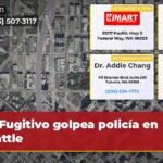 Fugitivo golpea policía en Seattle