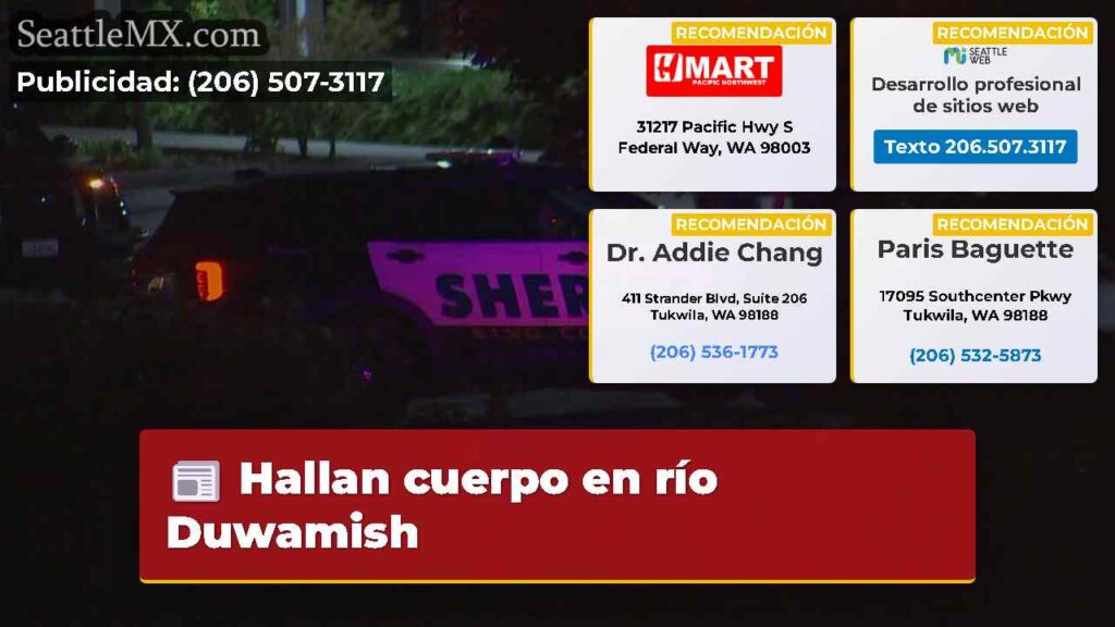 Hallan cuerpo en río Duwamish