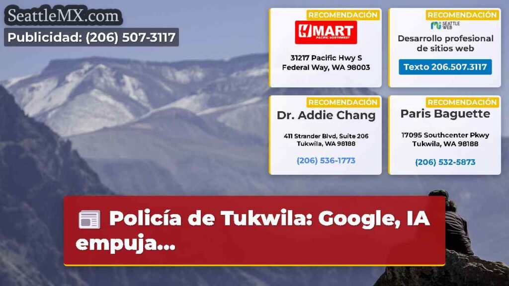Policía de Tukwila: Google, IA empuja...