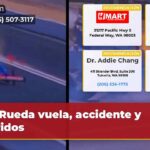 Rueda vuela accidente y heridos
