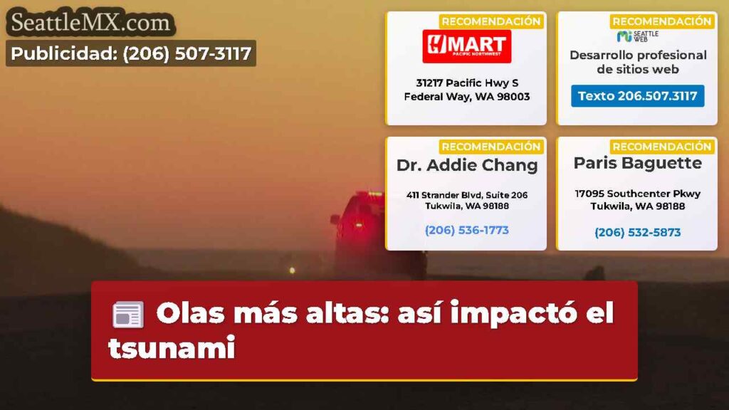 Olas más altas: así impactó el tsunami