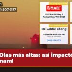 Olas más altas así impactó el tsunami