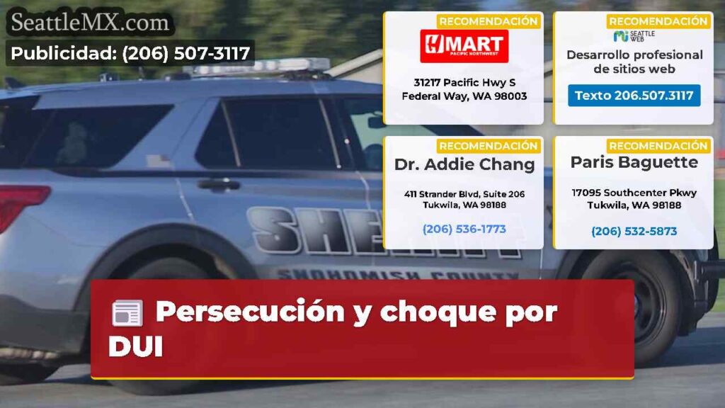 Persecución y choque por DUI