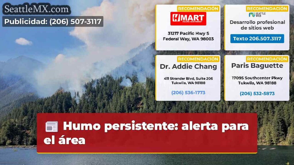 Humo persistente: alerta para el área