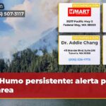 Humo persistente alerta para el área