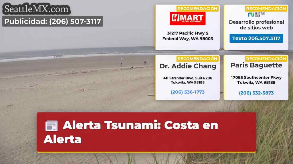 Alerta Tsunami: Costa en Alerta