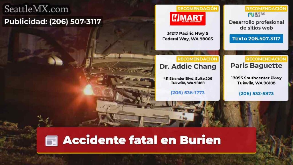 Accidente fatal en Burien