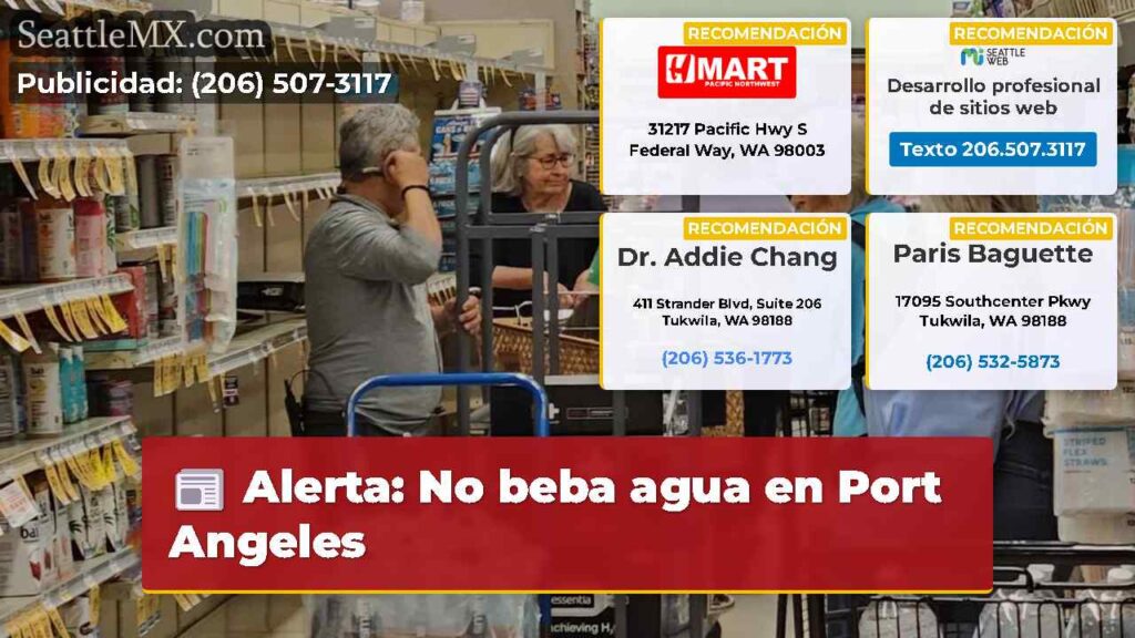 Alerta: No beba agua en Port Angeles