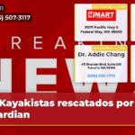 Kayakistas rescatados por Guardian