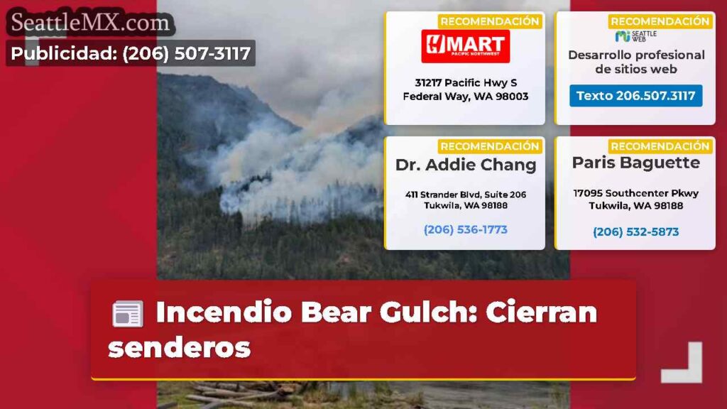 Incendio Bear Gulch: Cierran senderos