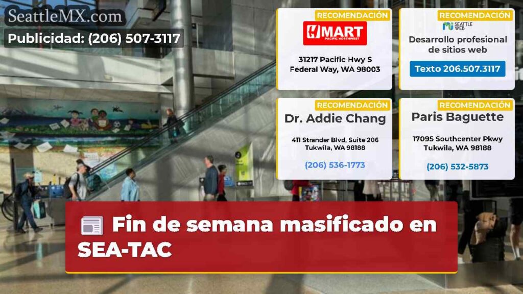 Fin de semana masificado en SEA-TAC