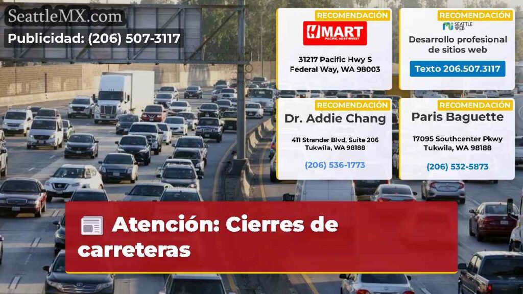 Atención: Cierres de carreteras