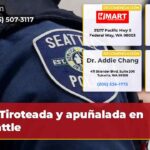 Tiroteada y apuñalada en Seattle