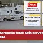 Atropello fatal Seis cervezas y fuga