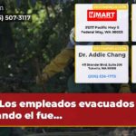 Los empleados evacuados cuando el fue…