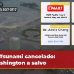 Tsunami cancelado Washington a salvo