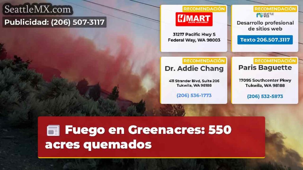 Fuego en Greenacres: 550 acres quemados