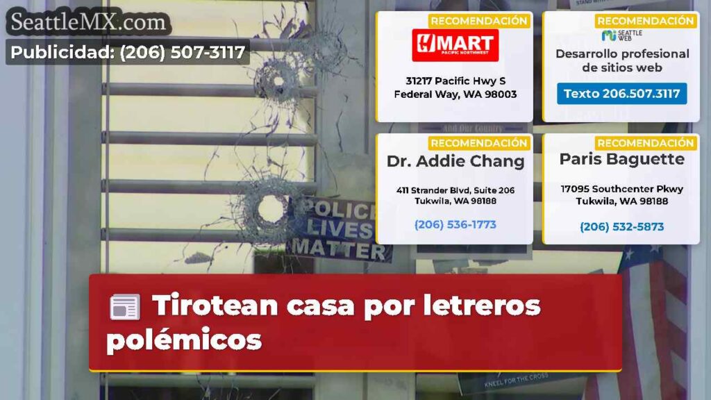 Tirotean casa por letreros polémicos