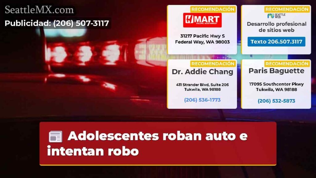 Adolescentes roban auto e intentan robo