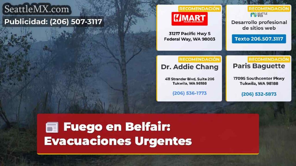 Home 5 Fuego en Belfair: Evacuaciones Urgentes