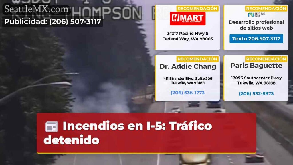 Incendios en I-5: Tráfico detenido