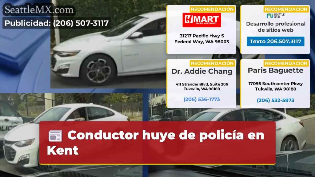 Conductor huye de policía en Kent