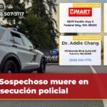 Sospechoso muere en persecución policial