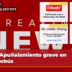 Apuñalamiento grave en autobús