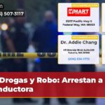 Drogas y Robo Arrestan a Conductora
