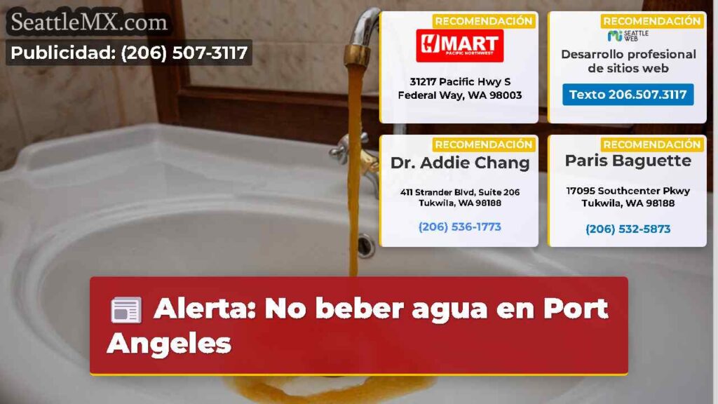 Alerta: No beber agua en Port Angeles