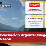 Evacuación Urgente Fuego en Mason
