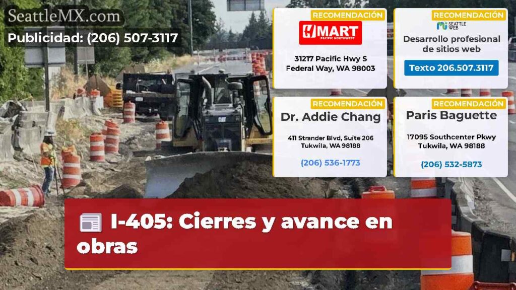 I-405: Cierres y avance en obras